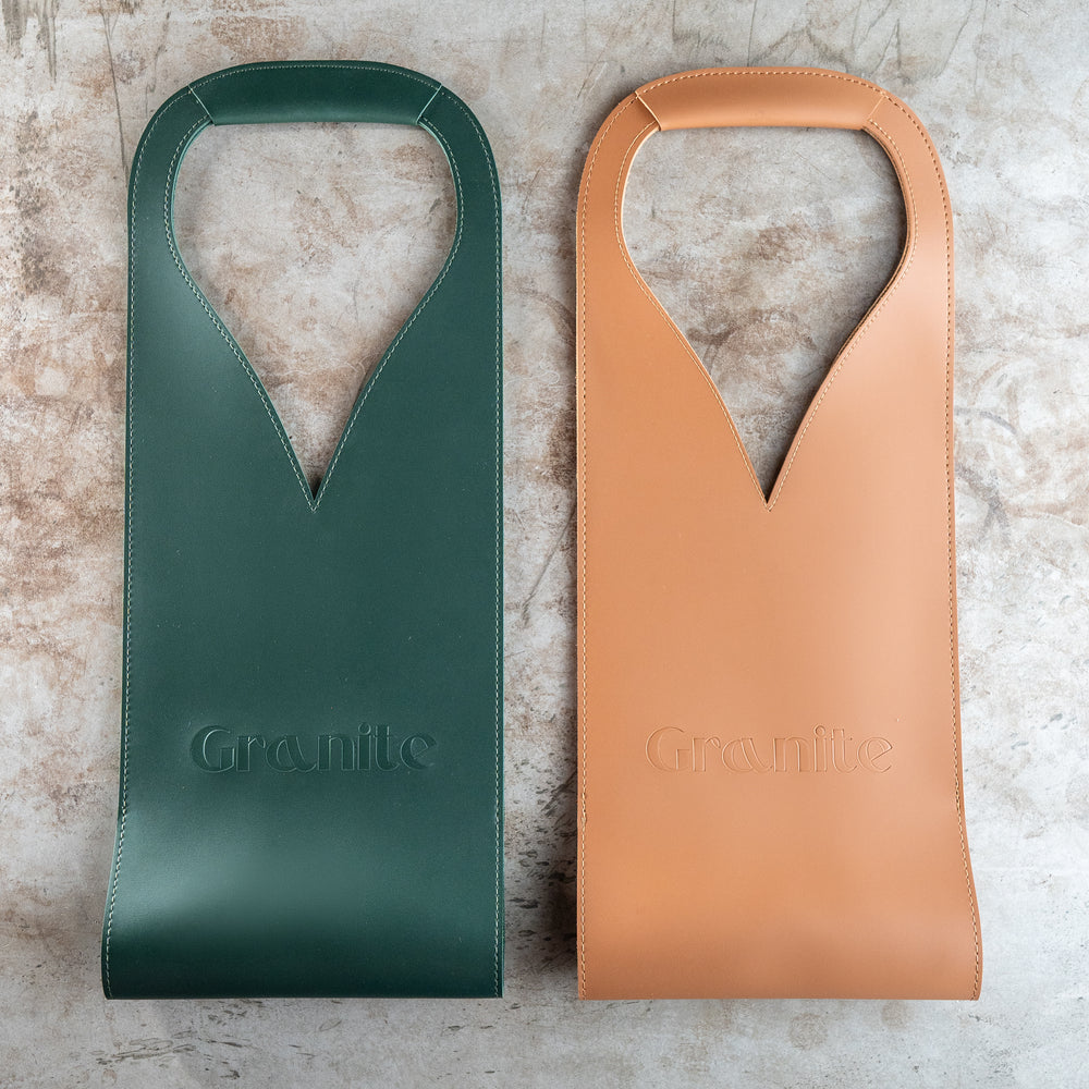 
                      
                        Leather Wine Bag - Cognac & Forest Green
                      
                    